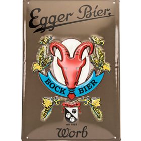 Egger Bier Metallschild Bockbier-0