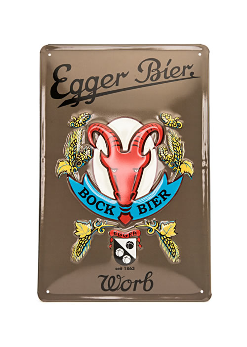 Egger Bier Metallschild Bockbier-0